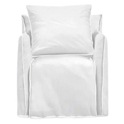Pre-owned Gervasoni Ghost Out 05 Armchair In Aspen 03 Upholstery By Paola Navone In Gray