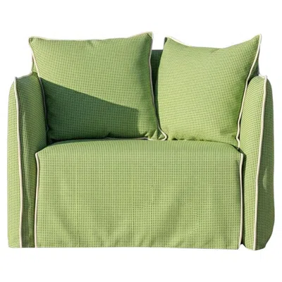 Pre-owned Gervasoni Ghost Out 09 Outdoor Small Sofa - Paola Navone - Dublin In Green