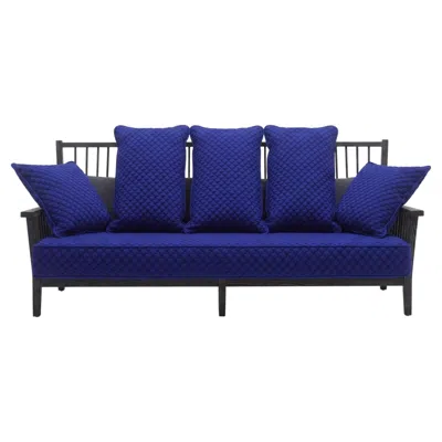 Pre-owned Gervasoni Gray 03 – Sofa 3 Places Design Paola Navone - 3d Blu