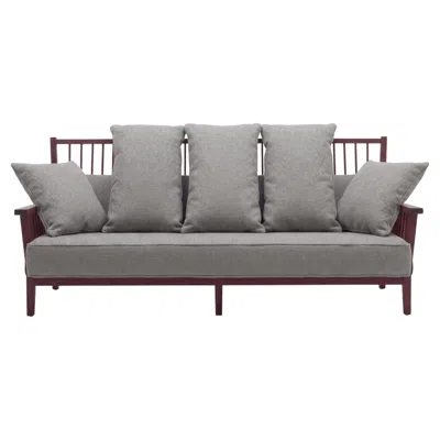 Pre-owned Gervasoni Gray 03 – Sofa 3 Places Design Paola Navone - Sterling/maple