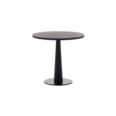 Pre-owned Gervasoni Gray 39 Table With Cast Iron Base & Black Walnut Top By Paola Navone