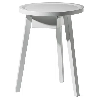 Pre-owned Gervasoni Gray 45 Side Table In White Lacquered Oak By Paola Navone