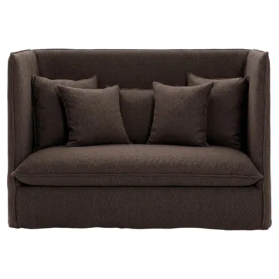 Pre-owned Gervasoni High-back 2-seater Sofa  Ghost 18 Design Paola Navone - Mocha In Black