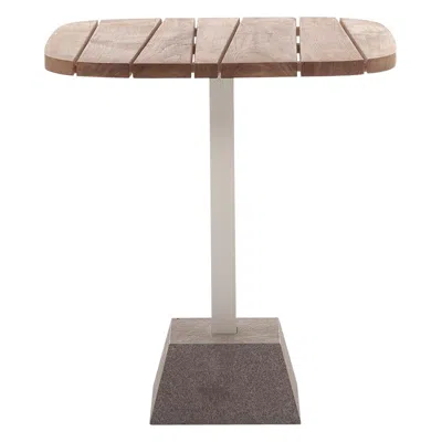 Pre-owned Gervasoni Inout 137 Table In Natural Teak Slats Top & Matt White Aluminium Base