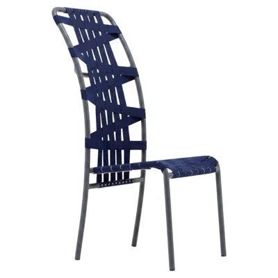 Pre-owned Gervasoni Inout 855 Chair Paola Navone Aluminium Structure With Elastic Weaving In Purple