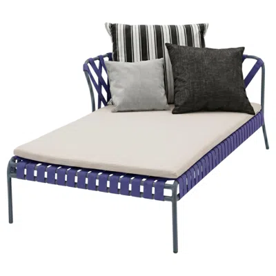 Pre-owned Gervasoni Inout 859 L Chaise Longue - Design Paola Navone - Left Armrest Sunbed In Gray