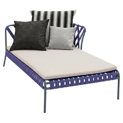 Pre-owned Gervasoni Inout 859 R Chaise Longue - Design Paola Navone - Right Armrest Sunbed In Gray