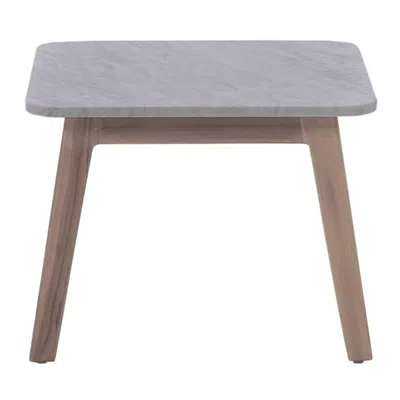 Pre-owned Gervasoni Inout 868 Coffee Table In White Carrara Marble Top & Washed Teak Frame