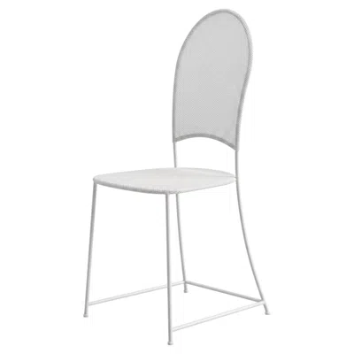 Pre-owned Gervasoni Inout 873 Chair - Design Paola Navone - Perforated Seat - Pearl In Gray