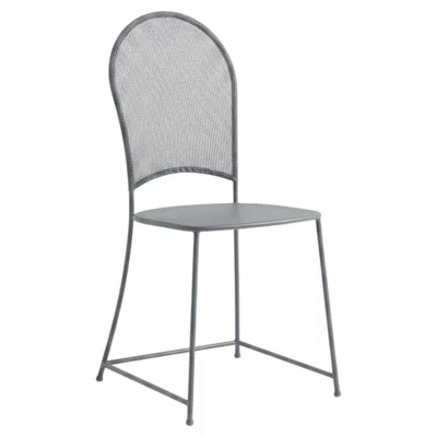 Pre-owned Gervasoni Inout 873 Chair - Design Paola Navone - Perforated Seat - Slate In Gray