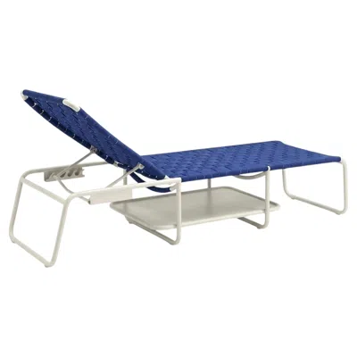 Pre-owned Gervasoni Inout 883 Sun Lounger - Daybed - Design Paola Navone - Pearl/blue In Gray