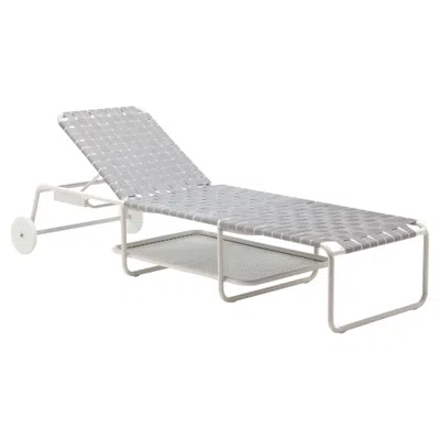 Pre-owned Gervasoni Inout 883 Sun Lounger - Daybed - Design Paola Navone - Pearl/grey In Gray