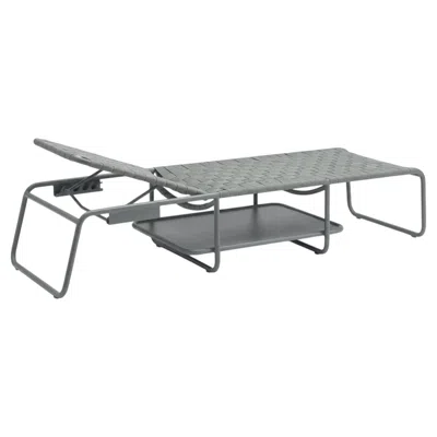 Pre-owned Gervasoni Inout 883 Sun Lounger - Daybed - Design Paola Navone - Slate In Gray