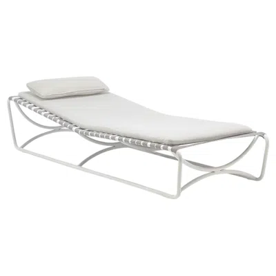 Pre-owned Gervasoni Inout 884 Sun Lounger - Design Paola Navone - Pearl In Gray
