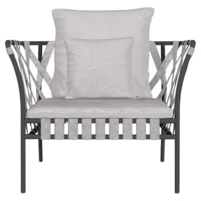 Pre-owned Gervasoni Inout Armchair In Aspen 02 Upholstery With Grey Aluminium Frame In Gray