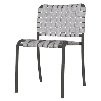 Pre-owned Gervasoni Inout Chair In Gray Elastic With Grey Aluminium Frame By Paola Navone