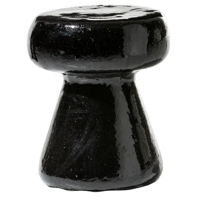 Pre-owned Gervasoni Inout Side Table In Black Ceramic By Paola Navone