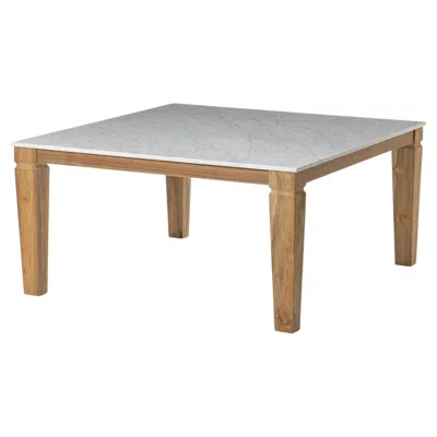 Pre-owned Gervasoni Jeko 31 Table - Design Paola Navone - Ecoteak With White Concrete Top