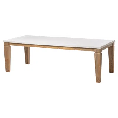 Pre-owned Gervasoni Jeko 33 Table - Design Paola Navone - Ecoteak With White Concrete Top