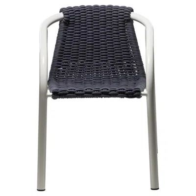Pre-owned Gervasoni Ken Armchair In White Matt Lacquered Aluminium Frame With Grey Rope