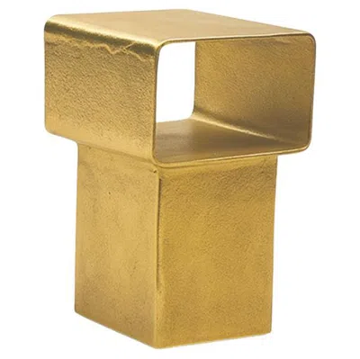 Pre-owned Gervasoni Kira 43 Side Table In Cast Aluminum Gold By Marta Giardini In Brown