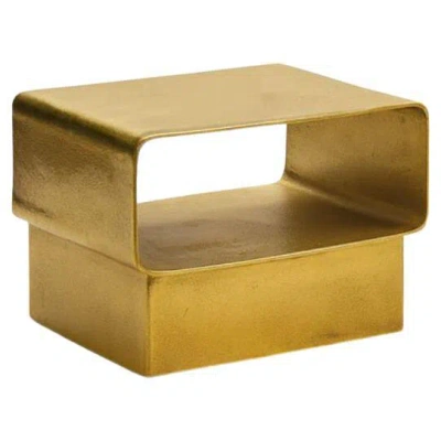 Pre-owned Gervasoni Kira 46 Side Table In Cast Aluminum Gold By Marta Giardini In Brown