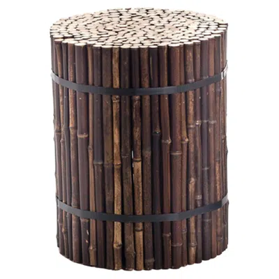Pre-owned Gervasoni Large Black Side Table In Bamboo By Paola Navone
