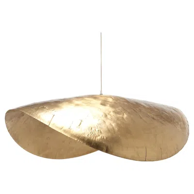 Pre-owned Gervasoni Large Brass Suspension Lamp In Matt Brass By Paola Navone In Brown