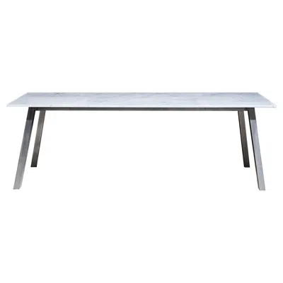 Pre-owned Gervasoni Large Inout 133 Table In Carrara Marble Top With Grey Aluminium Frame In Gray