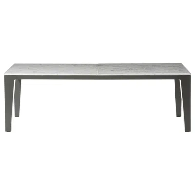 Pre-owned Gervasoni Large Inout Closed Table In Carrara Marble Top With Grey Aluminium In Gray