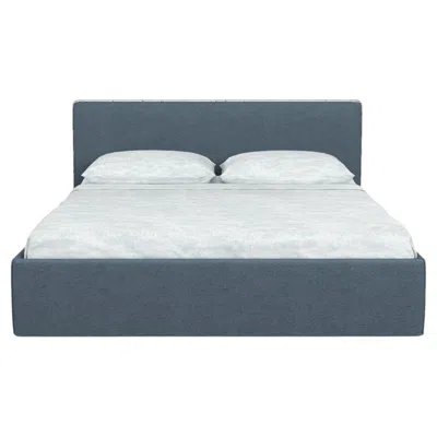 Pre-owned Gervasoni Linea G Bed In Munch Upholstery & Walnut Feet By Paola Navone In Gray