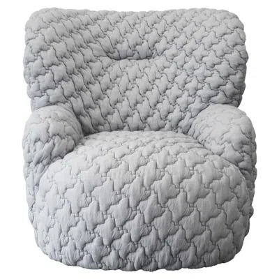 Pre-owned Gervasoni Loll 09 Swivel Armchair In E - 3d Gray Upholstery By Paola Navone