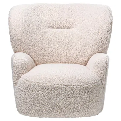 Pre-owned Gervasoni Loll 09 Swivel Armchair In Polar Upholstery By Paola Navone In Sand