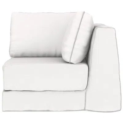 Pre-owned Gervasoni Loll 27 An Modular Corner Element In White Linen By Paola Navone