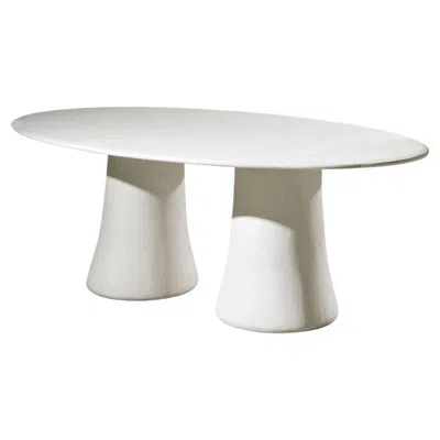 Pre-owned Gervasoni Mae 33 Oval Table By Marco Acerbis In Gray
