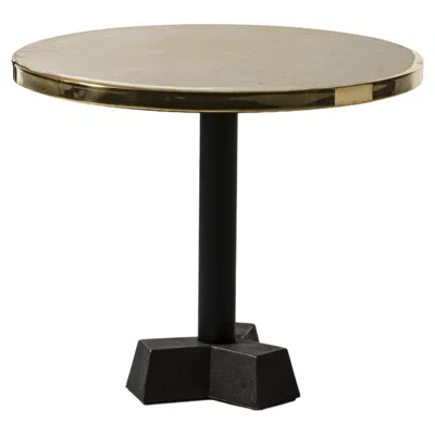 Pre-owned Gervasoni Medium Brass Coffee Table In Polished Brass Top By Paola Navone In Black