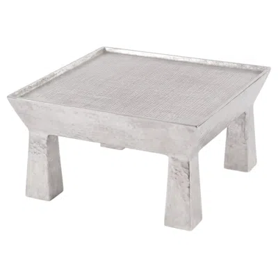 Pre-owned Gervasoni Medley 48 Coffee Table - Cast Aluminium, Acid-etched Top In Gray