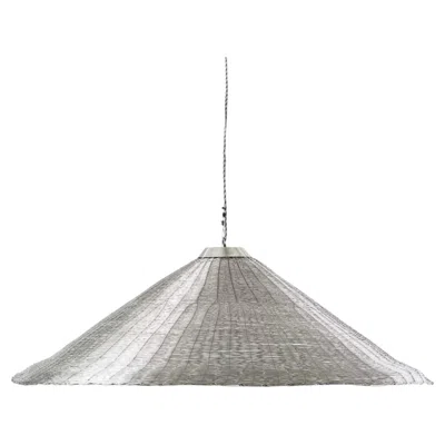 Pre-owned Gervasoni Medley 95 Pendant Lamp - Galvanized Woven Steel - 80 Cm / 31.5 Inch In Transparent