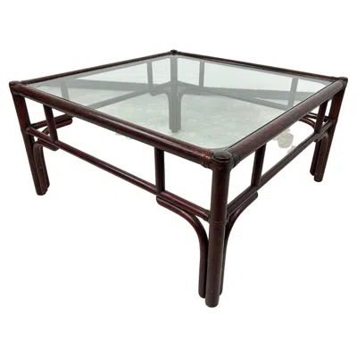 Pre-owned Gervasoni Mid-century Modern Bamboo Low Table By  In Gray