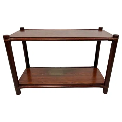 Pre-owned Gervasoni Mid-century Modern Bamboo Side Table By  In Brown