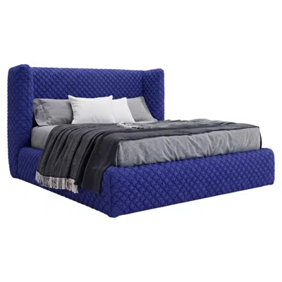 Pre-owned Gervasoni Nest Double Bed With Slatted Base Design Paola Navone - 3d In Purple