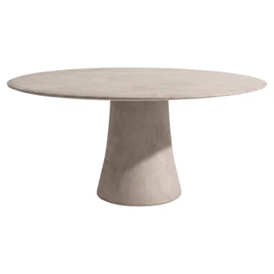 Pre-owned Gervasoni Noa 39 Round Table - Design Marco Acerbis - Cenere In Sand