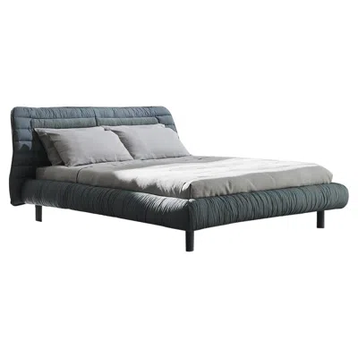 Pre-owned Gervasoni Plumeau Upholstered Knock-down King Size Bed By Cristina Celestino In Brown