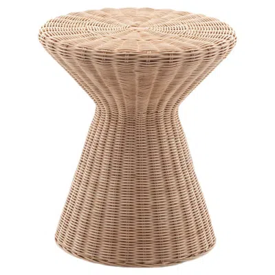 Pre-owned Gervasoni Small Bolla Sidetable In Natural Melange Rattan Core By Michael Sodeau In Brown