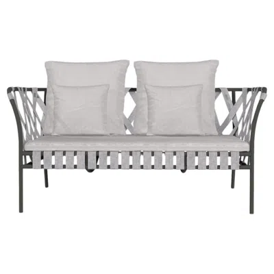 Pre-owned Gervasoni Small Inout Sofa In Aspen 02 Upholstery With Grey Aluminium Frame In Gray
