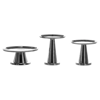 Pre-owned Gervasoni Small Next Side Table In Cast Aluminium Top With Base By Paola Navone In Gray