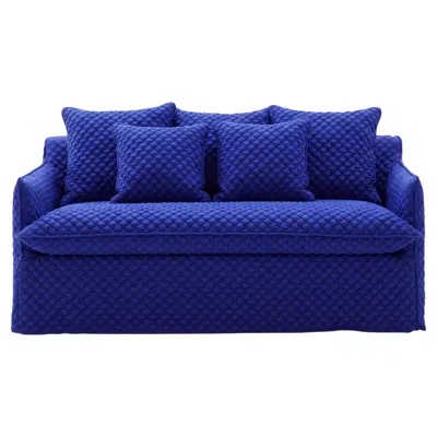 Pre-owned Gervasoni Sofa Bed  Ghost 15 Design Paola Navone - 3d Blu In Purple
