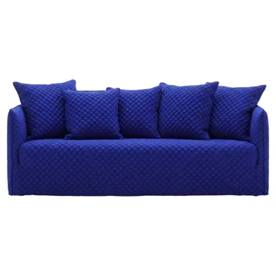 Pre-owned Gervasoni Sofa  Ghost 10 G Design Paola Navone - 3d Blu In Purple