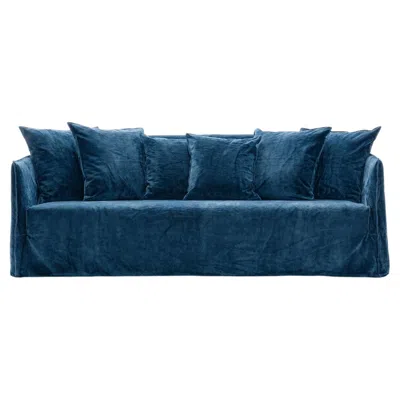 Pre-owned Gervasoni Sofa  Ghost 112 Design Paola Navone – Deus In Blue