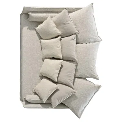 Pre-owned Gervasoni Sofa  Ghost 16 Design Paola Navone - Extra Deep Seating - Movida Cadiz In Gray